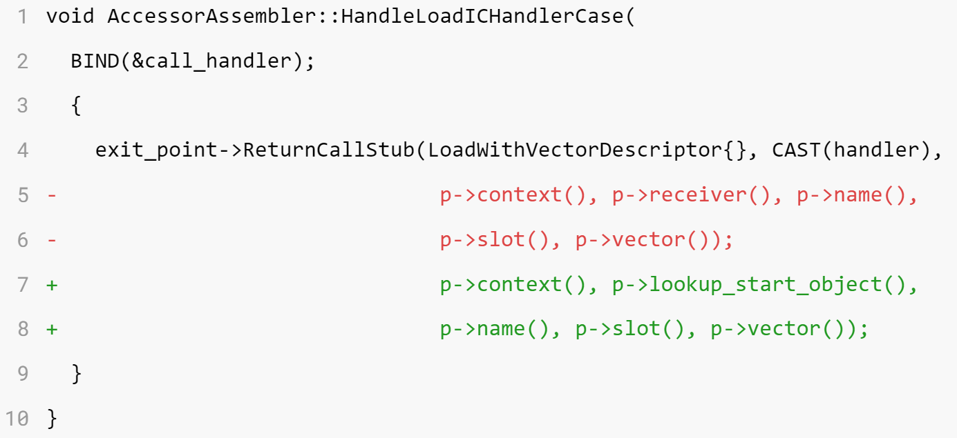 call_handler 中的关键 diff
